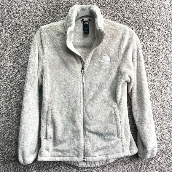 The North Face Jacket Women’s Small Osito Off White Ivory Fleece Zip Up - Picture 1 of 9